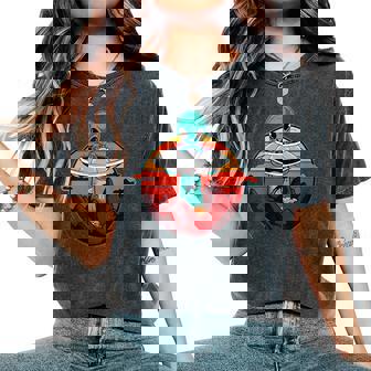Drôle Alien Abduction Bateau Spatial Ufo Planète Conspiracy Lover T-shirt oversize confortable pour femme - Cadeauxyz