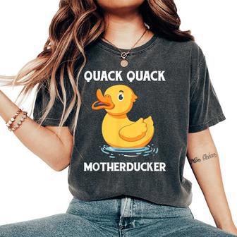Duck Lover Youth Quack Ducky Duckie Rubber Ducks Meme Women's Oversized Comfort T-Shirt - Thegiftio UK
