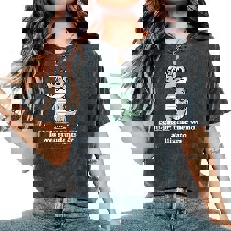 Edu-Gator Teacher Who Loves Students And Alligators School T-shirt comoda oversize da donna - Novitaregali