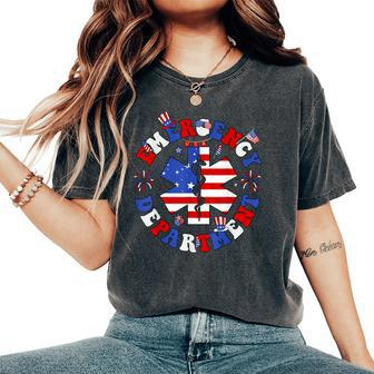 Emergency Department 4Th Of July Usa Emergency Room Nurse Women's Oversized Comfort T-Shirt - Monsterry AU