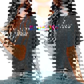 Equality Hurts No One Rainbow Gay Pride Lgbt Human Rights Women's Oversized Comfort T-Shirt - Thegiftio UK