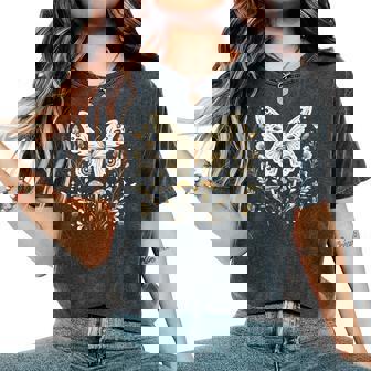 Fairycore Cottagecore Grunge Cute Floral Moth Aesthetic Women's Oversized Comfort T-Shirt | Mazezy