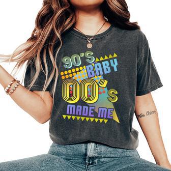 Fiesta De Los 90 Baby 00 Made Me Retrointage Nostalgia De Los 90 Cuello Camiseta extragrande cómoda para mujer - Regaloses