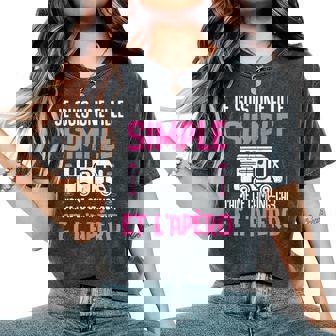 Fille Simple J' Aime Le Camping-Car Apéro Campeur T-shirt oversize confortable pour femme - Cadeauxyz