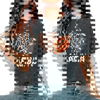 Football Game Day Leopard Cheetah Game Day Football Women's Oversized Comfort T-Shirt - Thegiftio
