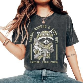 Forage Around & Find Out Tactical Trash Panda Appeal Women's Oversized Comfort T-Shirt - Thegiftio UK