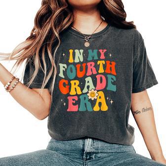 In My Fourth Grade Era 4Th Grade Teacher Groovy Retro Women's Oversized Comfort T-Shirt - Thegiftio UK
