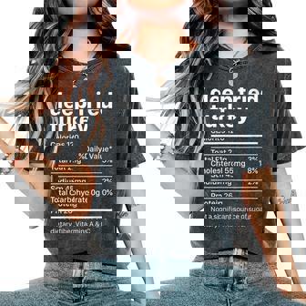 Fried Turkey Thanksgiving Nutrition Ingredients Nutritional Women's Oversized Comfort T-Shirt - Monsterry