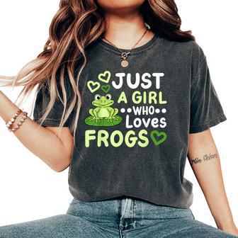Frog Frogs Frog Owner Frog Lover For Girls Women Women's Oversized Comfort T-Shirt - Thegiftio UK