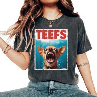 Chihuahua Fs Top Th Chi Jowls Paws Dog Mom Dad Women's Oversized Comfort T-Shirt - Thegiftio UK
