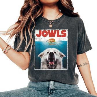 Great Pyrenees Jowls Burger Gentle Giant Cute Dog Mom Women's Oversized Comfort T-Shirt - Thegiftio UK