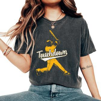 Sarcastic Touchdown Baseball Football Sports Women's Oversized Comfort T-Shirt - Monsterry