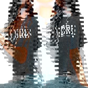 Georgia Ga Vintage Varsity Style Sports Girls Women's Oversized Comfort T-Shirt - Seseable