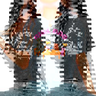 Girl Dad Skeletons Family Father And Daughters Women's Oversized Comfort T-Shirt - Thegiftio