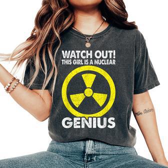 This Girl Is A Nuclear Genius Nuclear Engineer Women's Oversized Comfort T-Shirt - Thegiftio UK