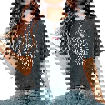 Girls Weekend 2024 Best Friends Good Time Wine Trip Vacation Women's Oversized Comfort T-Shirt - Thegiftio UK