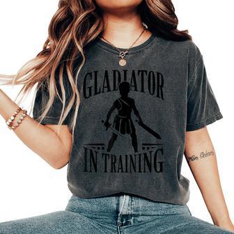 Gladiador En Entrenamiento Larp Imperio Romano Warrior Boys Camiseta extragrande cómoda para mujer - Regaloses