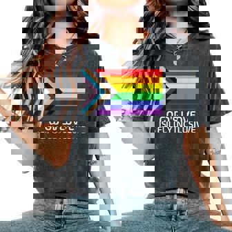 God's Love Is Fully Inclusive Lgbtqia Gay Pride Christian Women's Oversized Comfort T-Shirt - Thegiftio