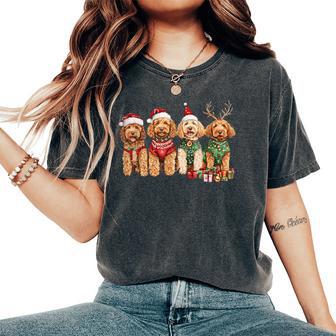 Goldendoodle Christmas Golden Doodle Pajamas For Girls Women's Oversized Comfort T-Shirt - Thegiftio UK