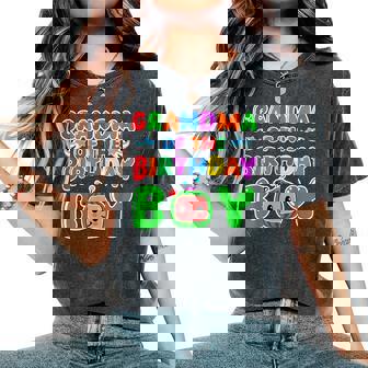 Grandma Of The Birthday Boy Melon Family Matching Women's Oversized Comfort T-Shirt | Seseable UK