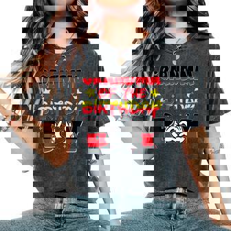 Grandma Of The Birthday Boy Mouse Family Matching Women's Oversized Comfort T-Shirt | Seseable FR