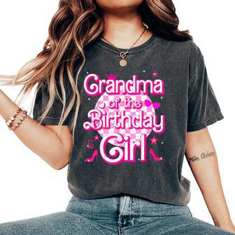 Grandma Of The Birthday Girl Doll Family Party Decorations Women's Oversized Comfort T-Shirt - Thegiftio UK
