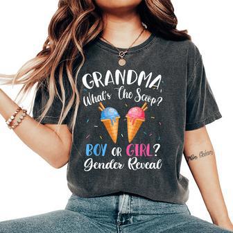 Grandma Ice Cream Whats The Scoop Gender Reveal Women's Oversized Comfort T-Shirt - Thegiftio UK