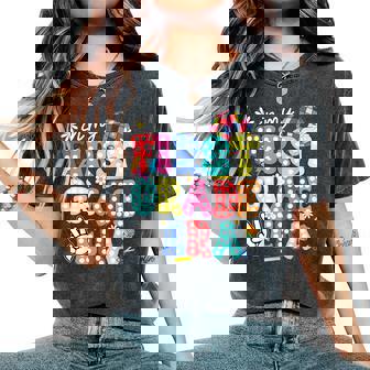 Groovy In My First Grade Era First Day 1St Grade Kid Teacher Women's Oversized Comfort T-Shirt - Thegiftio