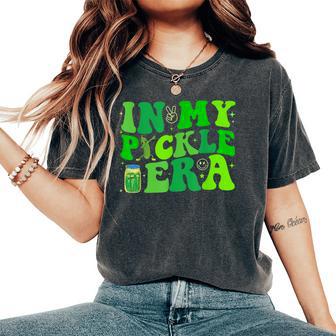 Groovy In My Pickle Era Cucumber Women's Oversized Comfort T-Shirt - Thegiftio UK