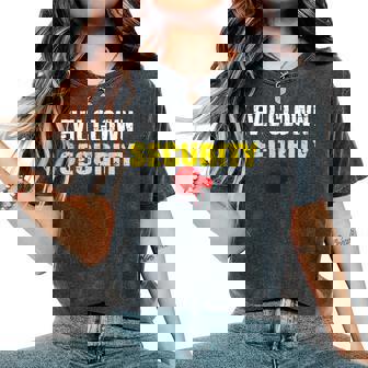 Halloween Adult Costume Evil Clown Security Dad Mom Women's Oversized Comfort T-Shirt - Monsterry