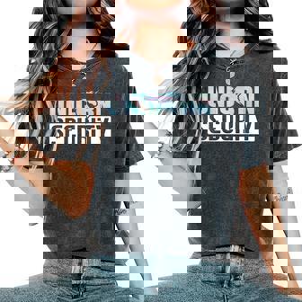 Halloween Dad Mom Daughter Adult Unicorn Security Costume Women's Oversized Comfort T-Shirt - Monsterry