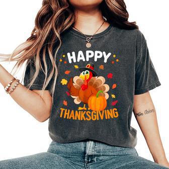 Happy Thanksgiving Turkey Day Autumn Fall Family Women Women's Oversized Comfort T-Shirt - Thegiftio UK