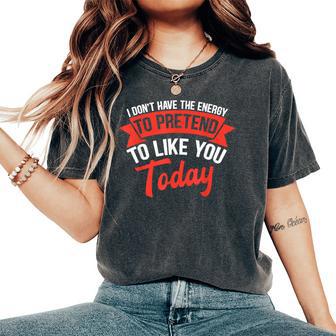 Honest Vibes Truth Statement Sarcasm Joke Adults Women Women's Oversized Comfort T-Shirt - Thegiftio UK
