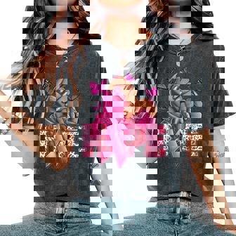 Hope Breast Cancer Awareness Pink Nail Pink Ribbon Woman Women's Oversized Comfort T-Shirt | Mazezy