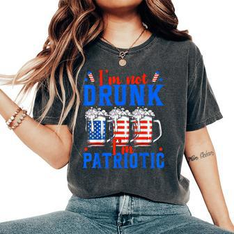 I'm Not Drunk I'm Patriotic American 4Th Of July Women's Oversized Comfort T-Shirt - Monsterry UK