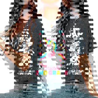 I'm Ready To Crush 2Nd Grade Unicorn Back To School Girls Women's Oversized Comfort T-Shirt | Mazezy