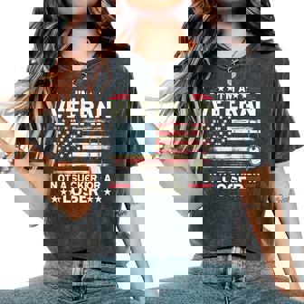 I'm Veteran Not A Sucker Or A Loser Us Veteran Day Women Women's Oversized Comfort T-Shirt | Seseable UK