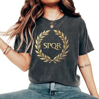 Imperio Romano Spqr Camiseta extragrande cómoda para mujer - Regaloses