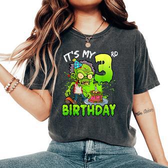 It's My 3Rd Birthday Zombie Lover 3 Year Old Boys Girls Women's Oversized Comfort T-Shirt - Thegiftio UK