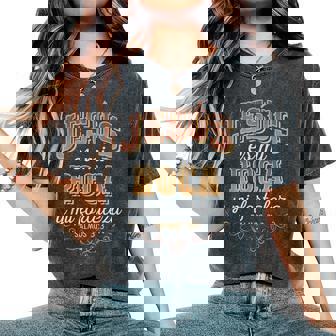 Jesus Es Mi Roca Y Mi Fortaleza Salmos Women's Oversized Comfort T-Shirt - Monsterry