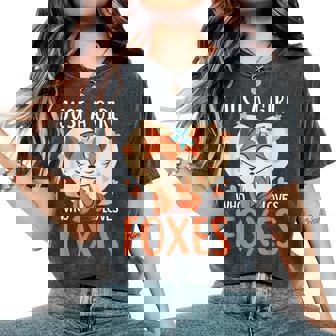 Just A Girl Who Loves Foxes Fox Lover Women's Oversized Comfort T-Shirt - Thegiftio UK