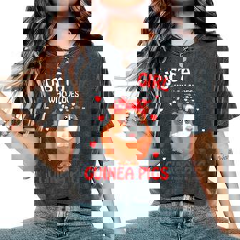 Just A Girl Who Loves Guinea Pigs For Girls Women's Oversized Comfort T-Shirt - Thegiftio