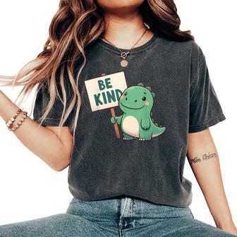 Be Kind Teacher Anti-Bullying Dino Kindness Boys Women's Oversized Comfort T-Shirt - Thegiftio UK
