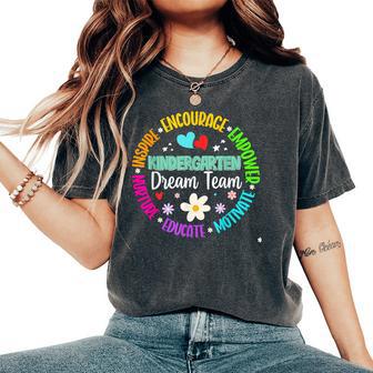 Kindergarten Dream Team Back To School Tour Teacher Students Women's Oversized Comfort T-Shirt - Thegiftio UK