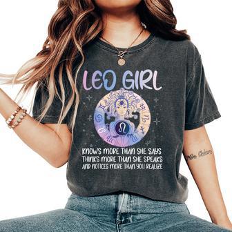 Leo Girl Zodiac Sign Astrology Birthday Horoscope Lover Women's Oversized Comfort T-Shirt - Thegiftio UK