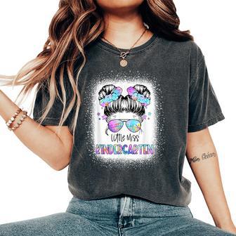 Little Miss Kindergarten First Day Of School 1St Day Girls Women's Oversized Comfort T-Shirt - Thegiftio UK