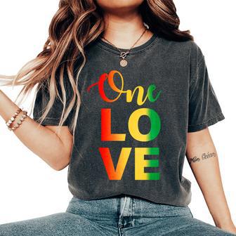Love One Rasta Reggae Hipster Jamaica Vacation Women's Oversized Comfort T-Shirt - Thegiftio UK