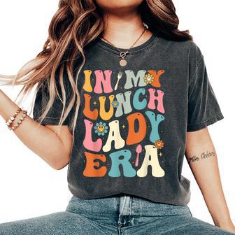 Lunch Lady Era Groovy Retro Cafeteria Lunch Ladies Women's Oversized Comfort T-Shirt - Thegiftio UK