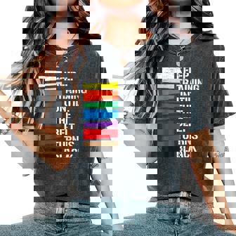 Mantener El Entrenamiento Hasta Que El Cinturón Se Convierte En Negro Rainbow Taekwondo Camiseta extragrande cómoda para mujer - Regaloses