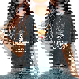 Matching Group Family Christmas Photo Grandma Reindeer Women's Oversized Comfort T-Shirt - Monsterry